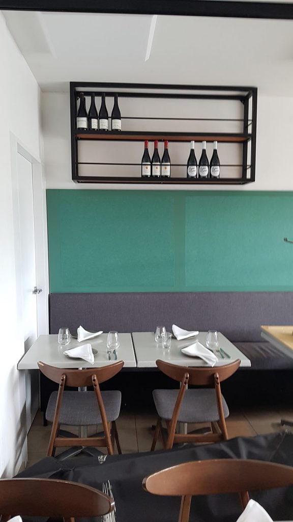 Restaurant Fitout with tables and wine racks Yellowtail